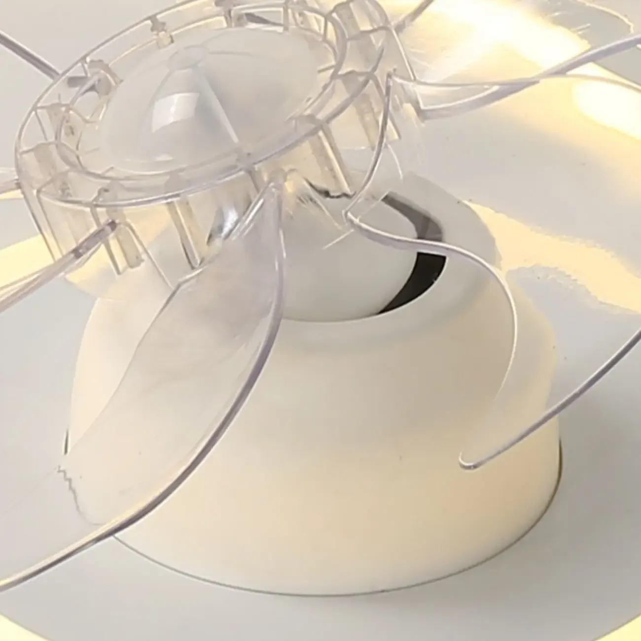 Modern Flush Mount LED Ceiling Fan with Remote for Bedroom