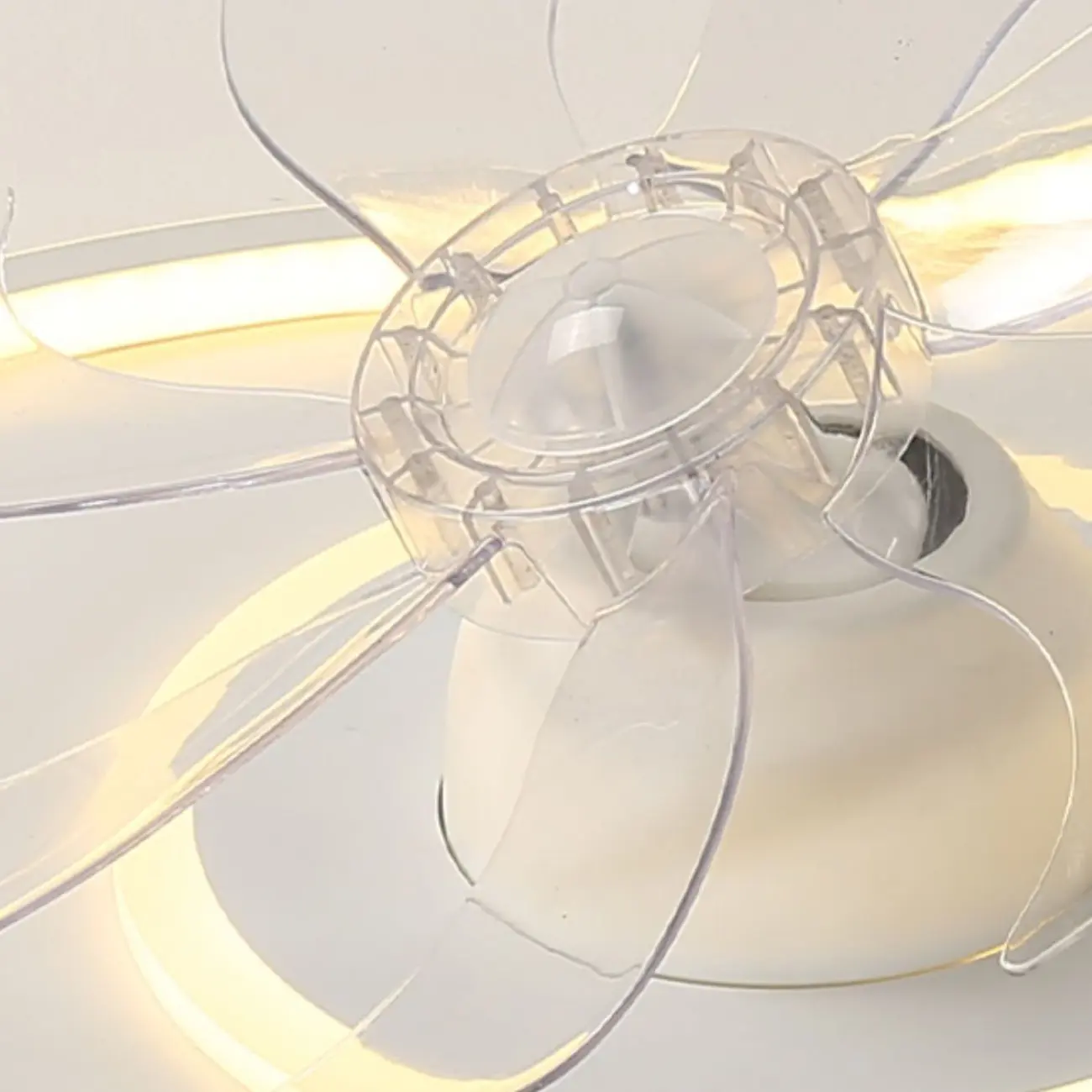 Modern Flush Mount LED Ceiling Fan with Remote for Bedroom | homeyfad