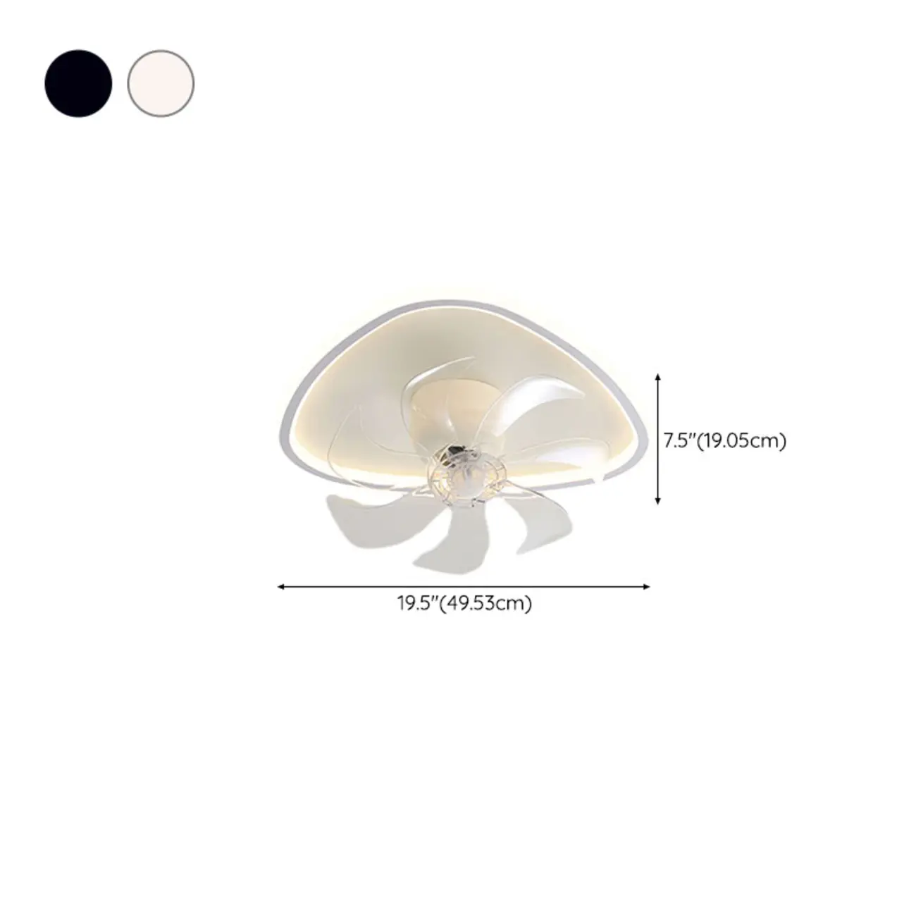 Modern Flush Mount LED Ceiling Fan with Remote for Bedroom | homeyfad