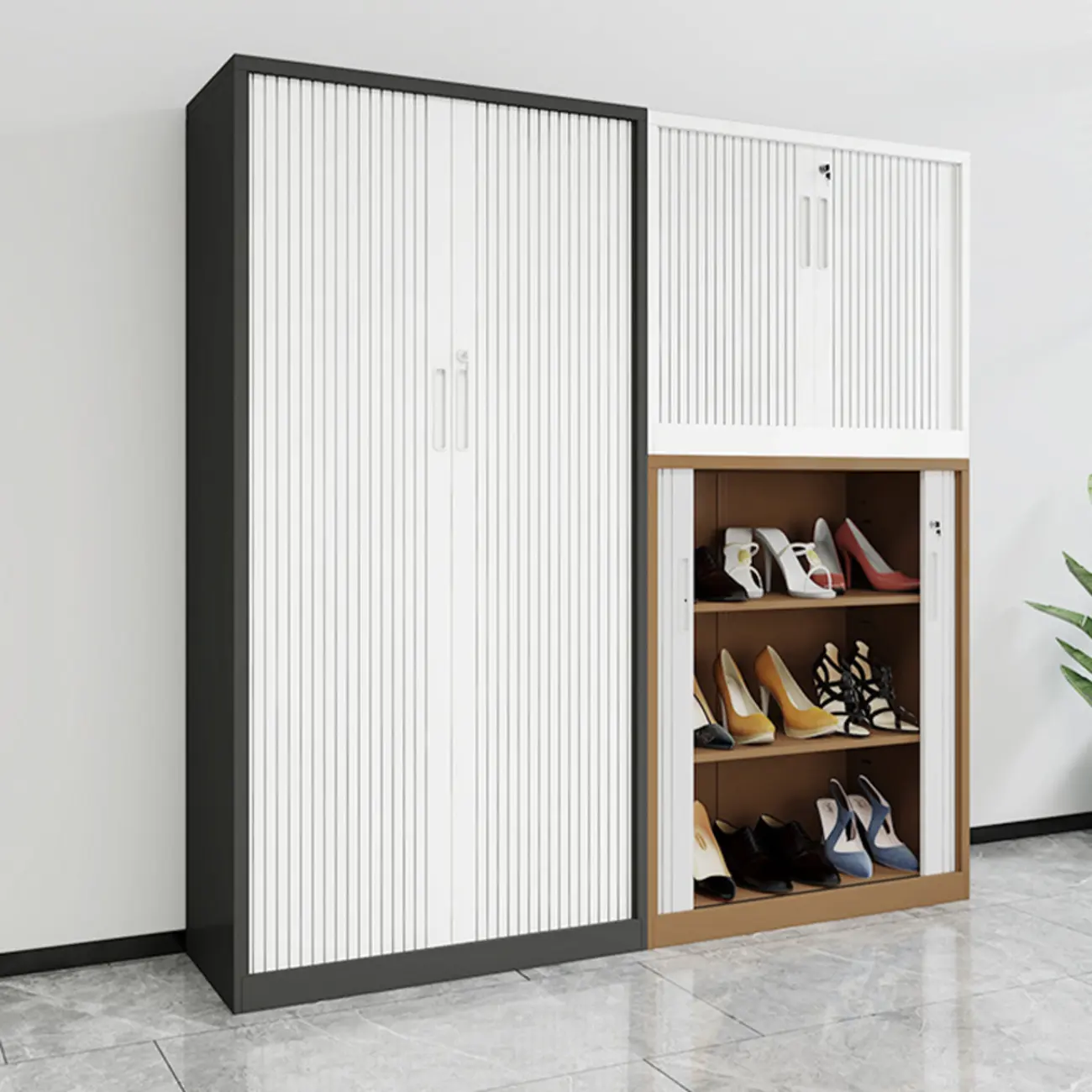 Modern Steel Sliding Door Lockable Office Storage Cabinet Image - 6 | homeyfad