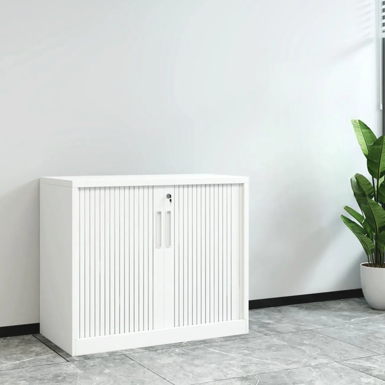 Modern Steel Sliding Door Lockable Office Storage Cabinet Image - 7 | homeyfad