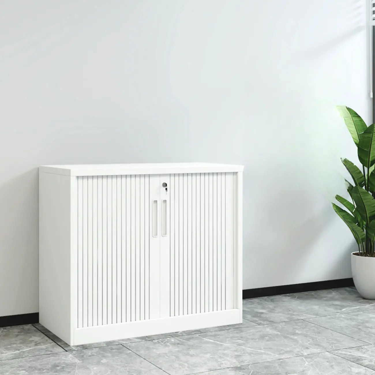 Modern Steel Sliding Door Lockable Office Storage Cabinet Image - 9 | homeyfad