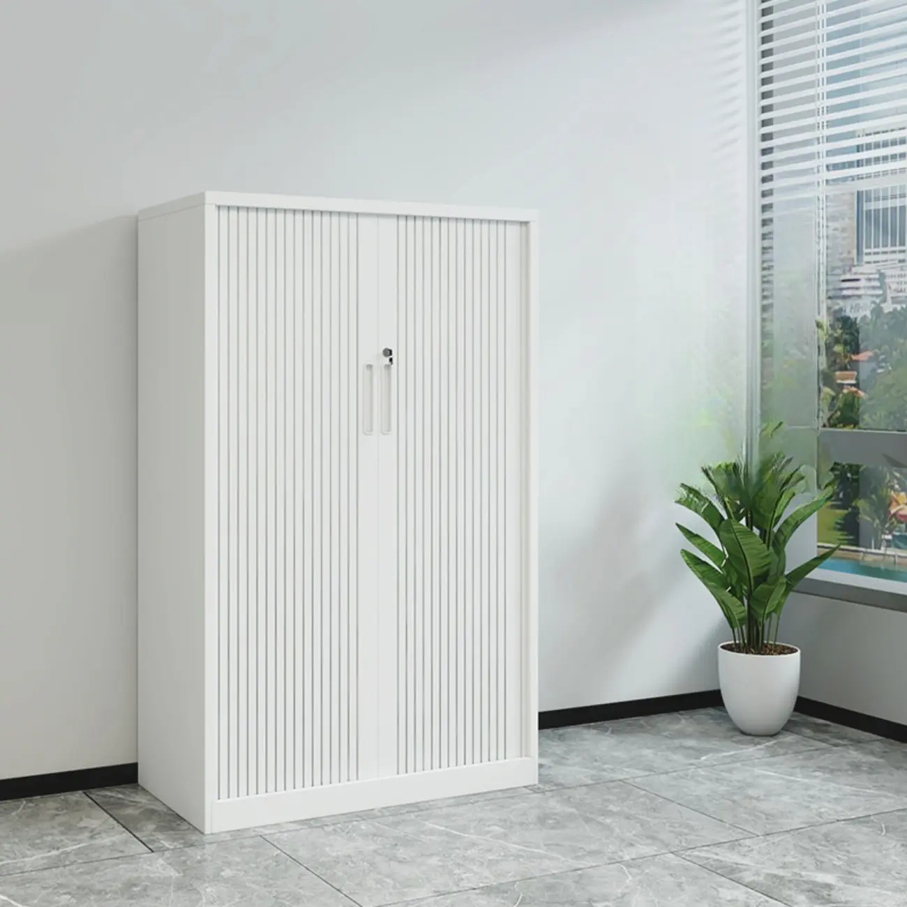 Modern Steel Sliding Door Lockable Office Storage Cabinet Image - 11 | homeyfad