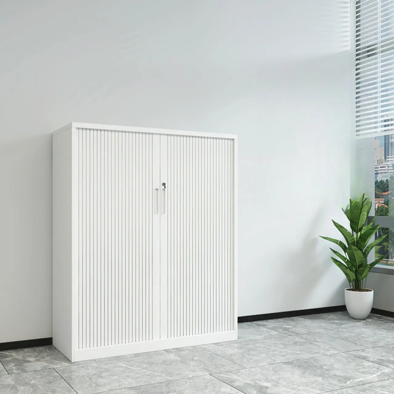 Modern Steel Sliding Door Lockable Office Storage Cabinet Image - 13 | homeyfad