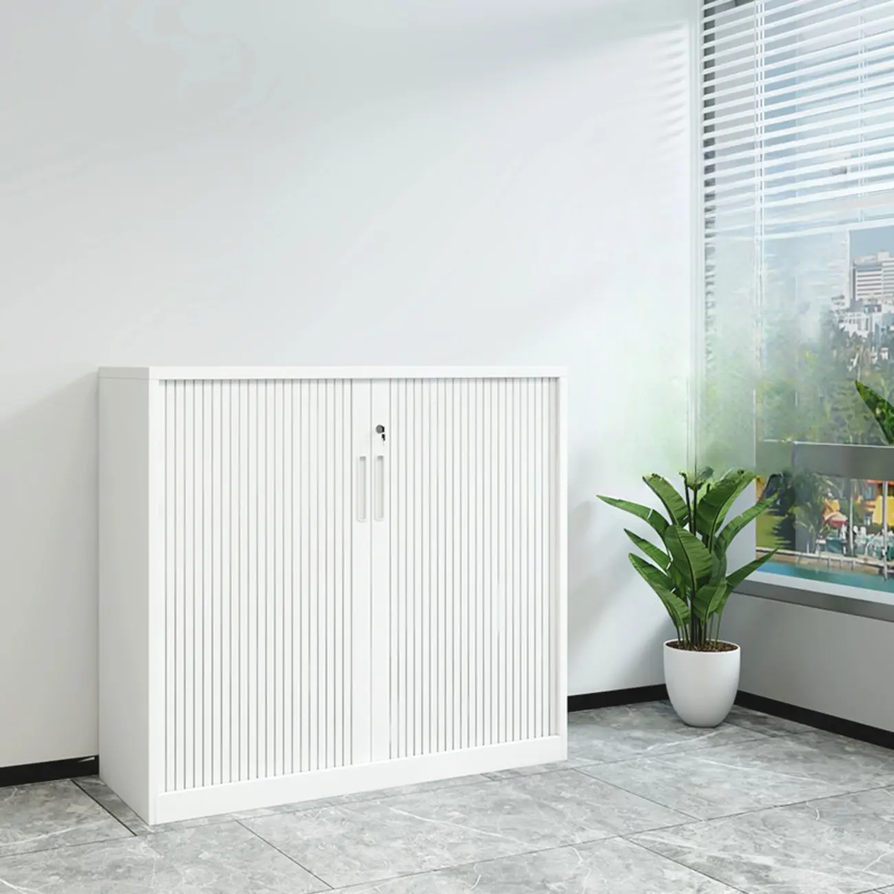 Modern Steel Sliding Door Lockable Office Storage Cabinet Image - 21 | homeyfad