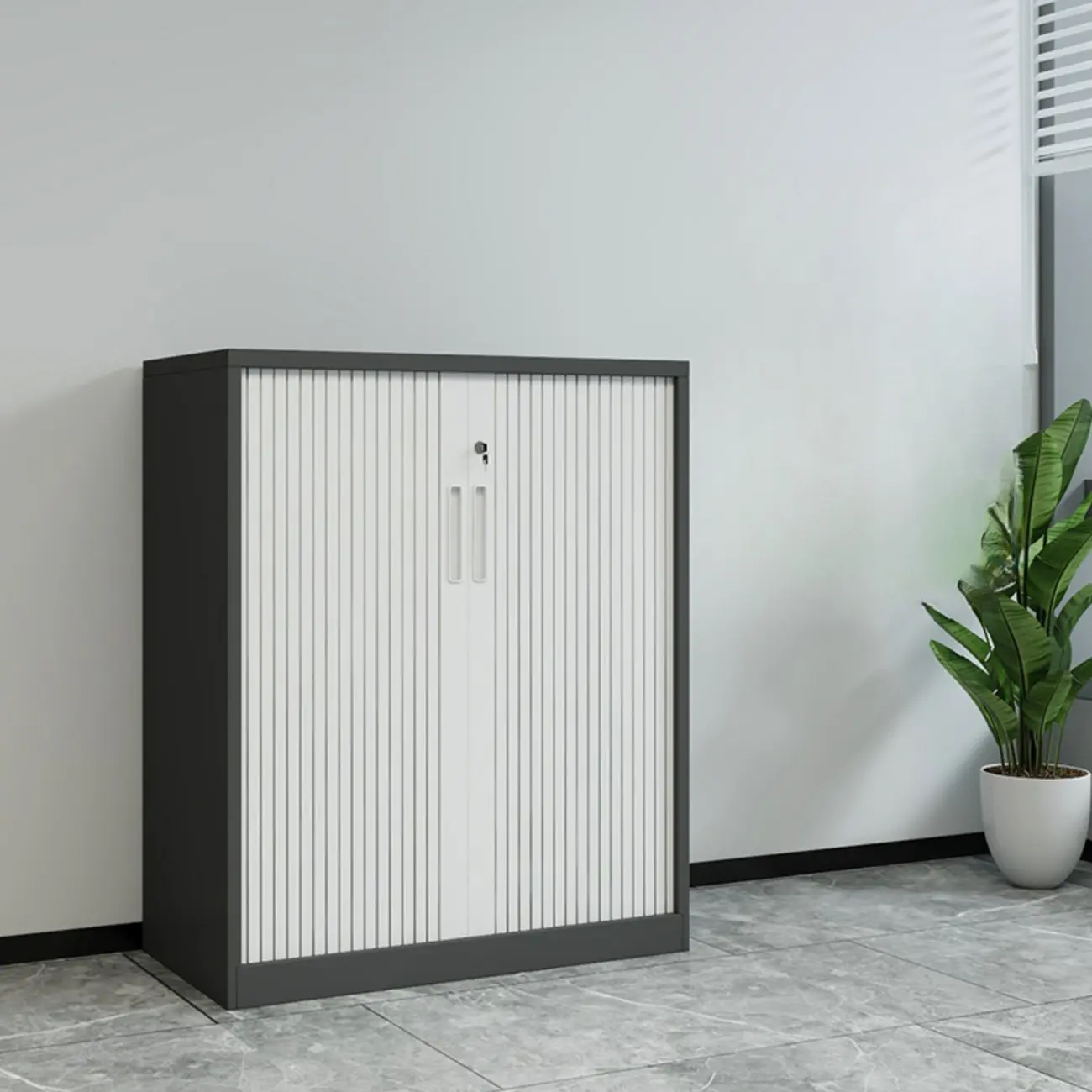 Modern Steel Sliding Door Lockable Office Storage Cabinet Image - 23 | homeyfad