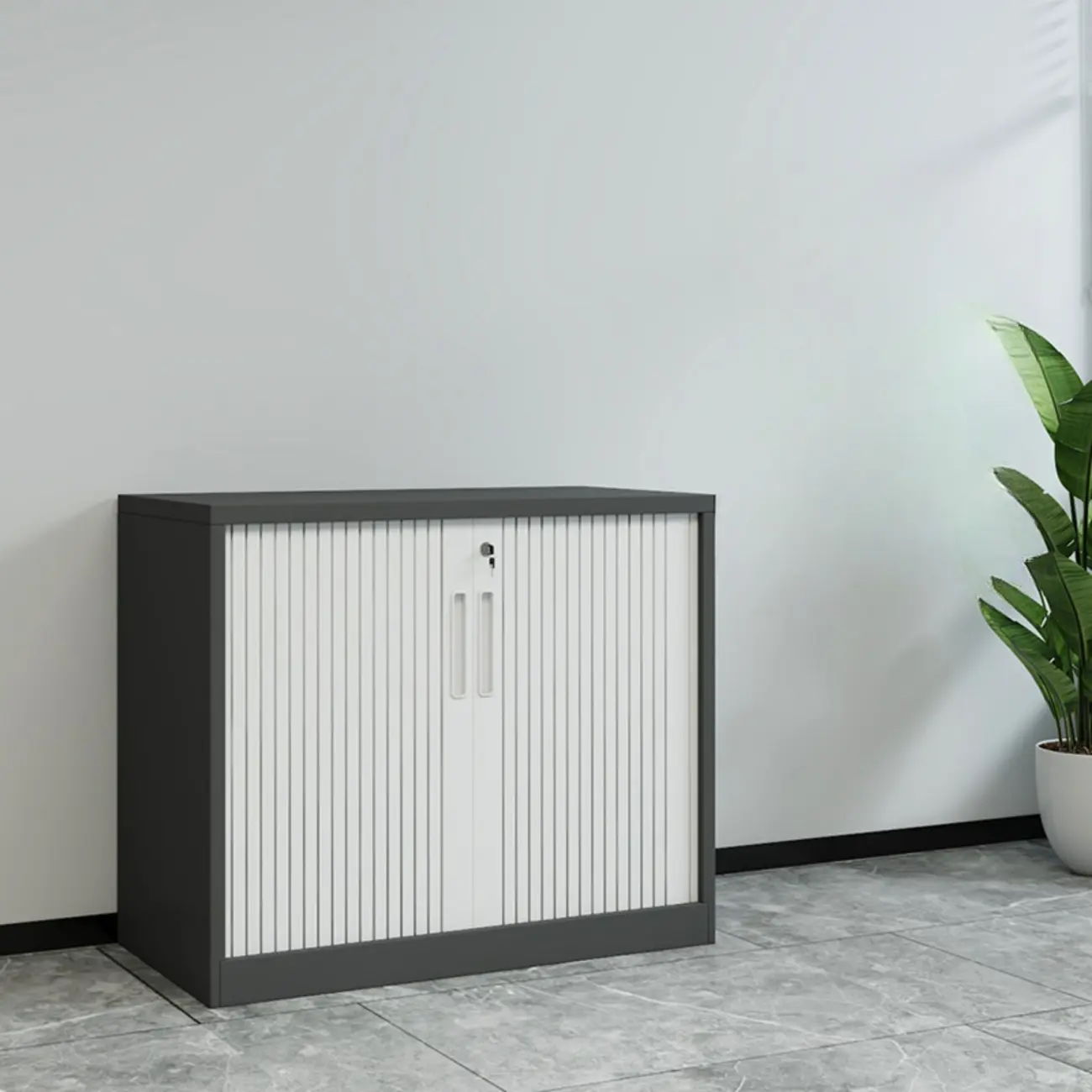 Modern Steel Sliding Door Lockable Office Storage Cabinet Image - 24 | homeyfad