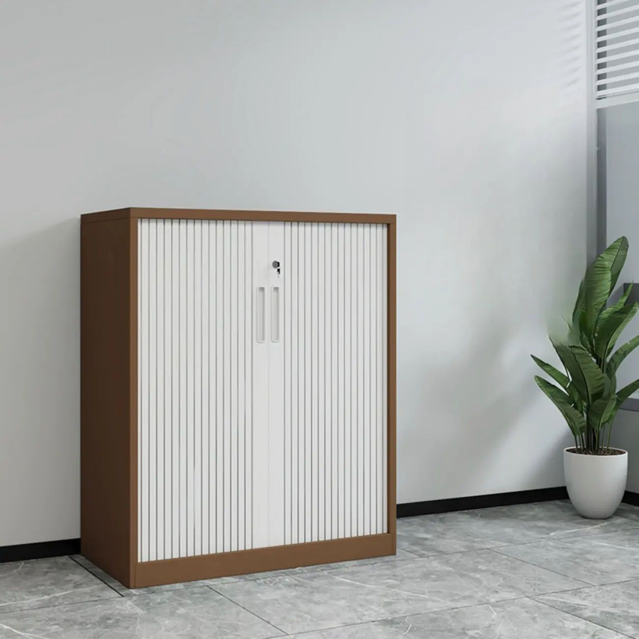 Modern Steel Sliding Door Lockable Office Storage Cabinet Image - 27 | homeyfad