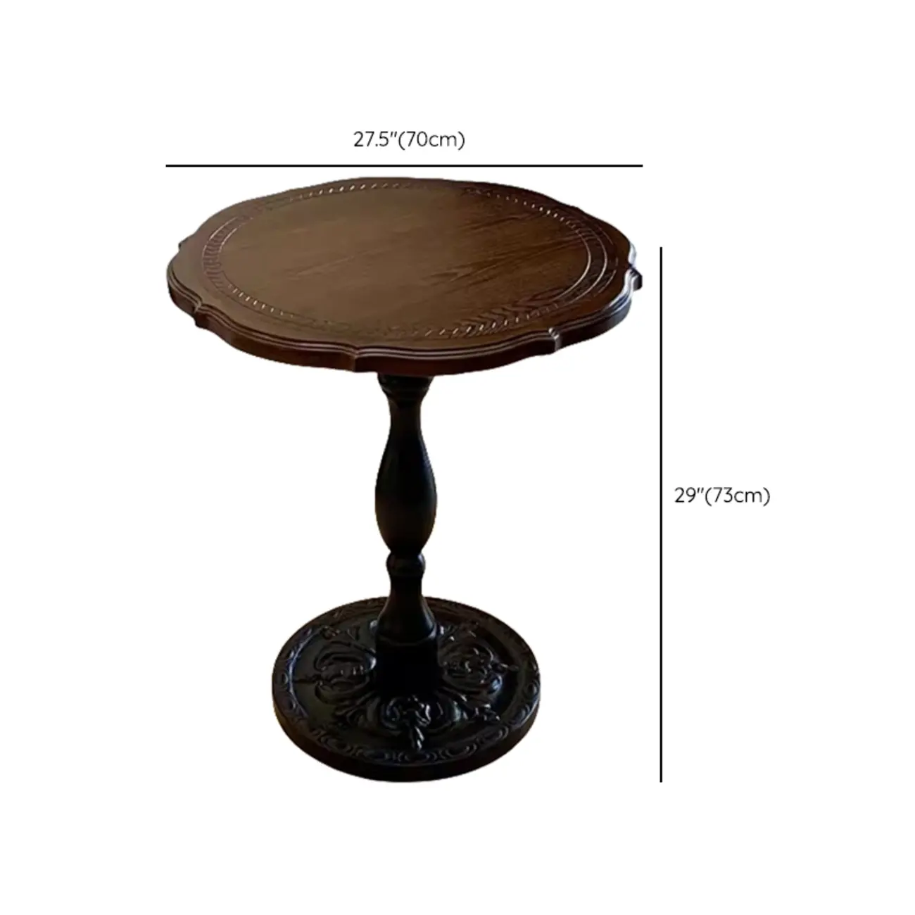 Classic Wooden Pedestal Round End Table for Modern Restroom #size | homeyfad
