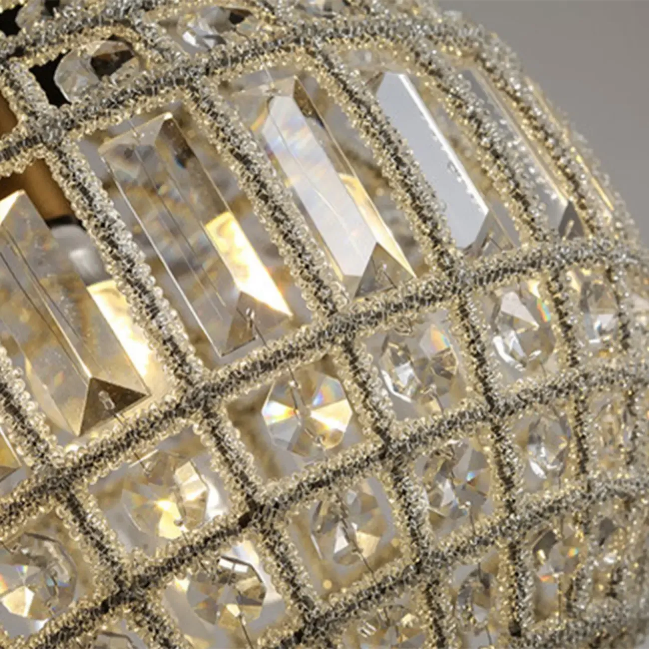 Glam Luxury Crystal Globe Chandelier with Glass Beads Image - 4