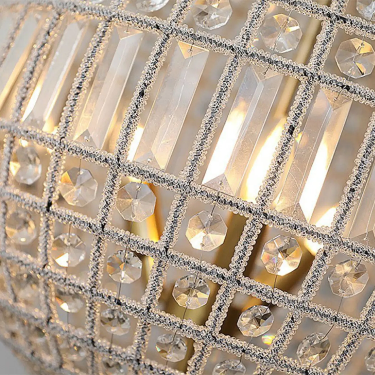 Glam Luxury Crystal Globe Chandelier with Glass Beads Image - 7 | homeyfad