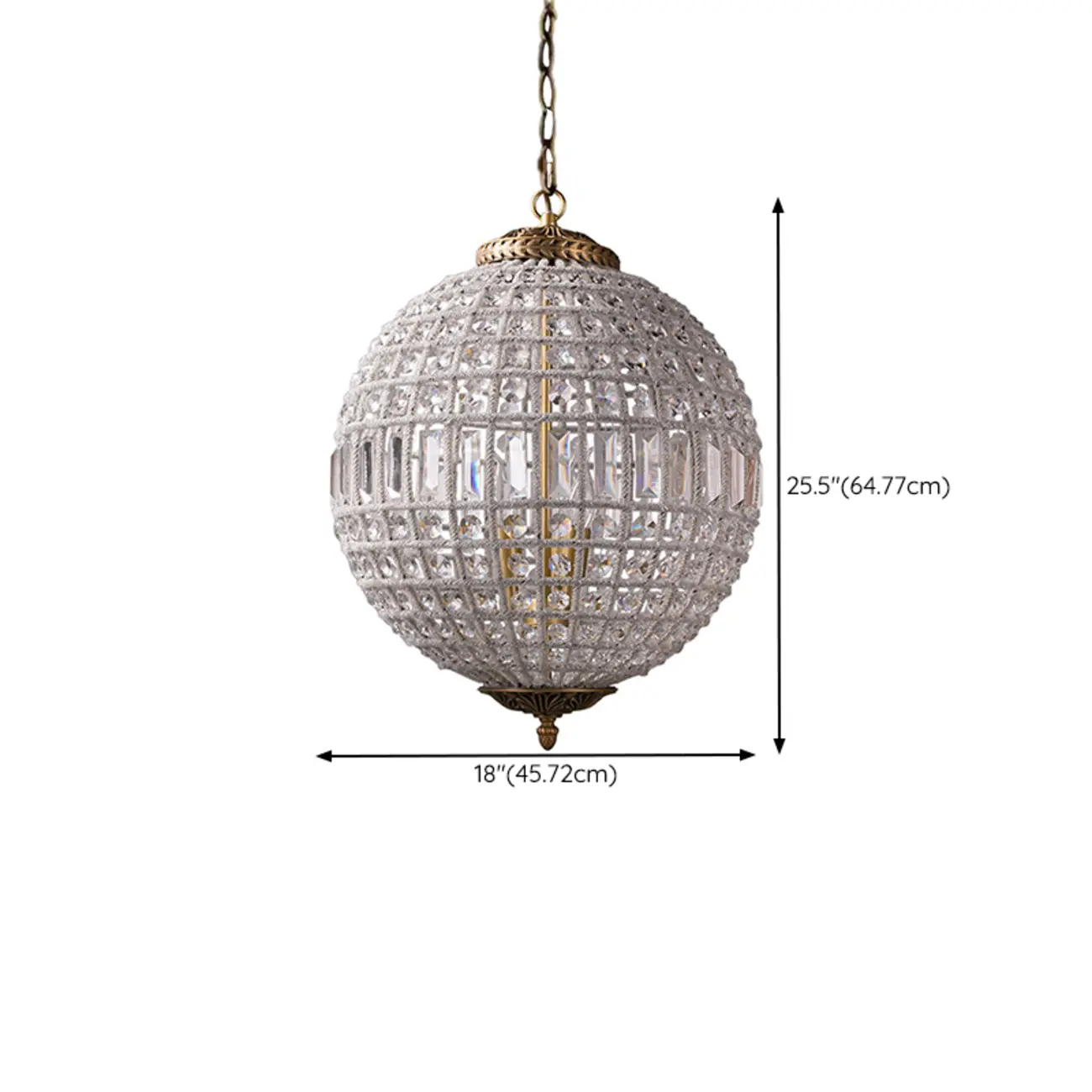 Glam Luxury Crystal Globe Chandelier with Glass Beads #size | homeyfad