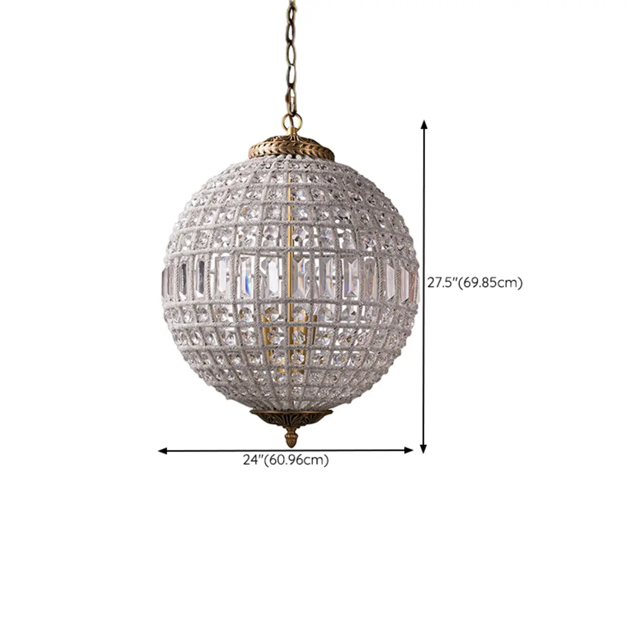 Glam Luxury Crystal Globe Chandelier with Glass Beads Image - 9 | homeyfad