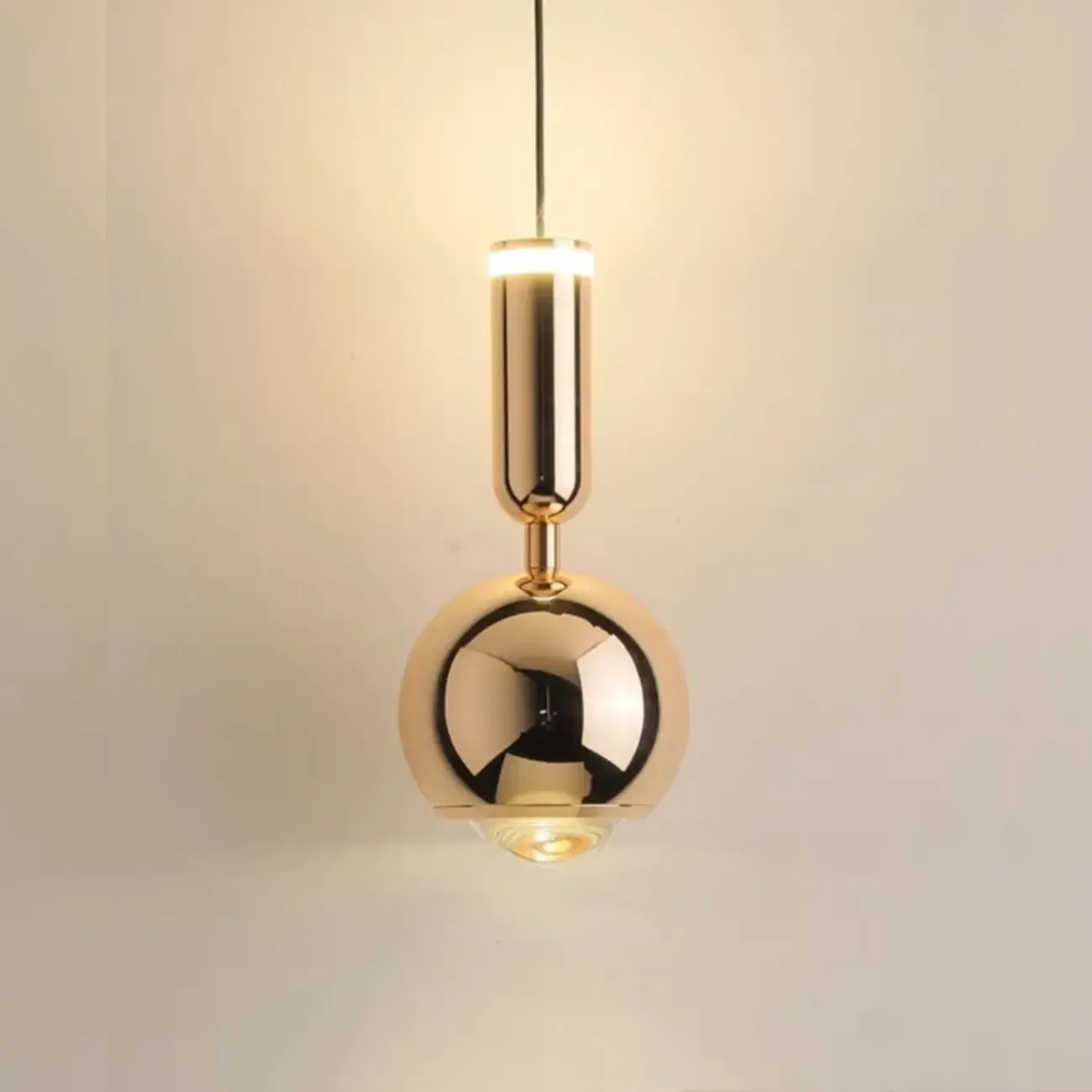 2-Light Dimming Modern Acrylic Globe Pendant Light Image - 8