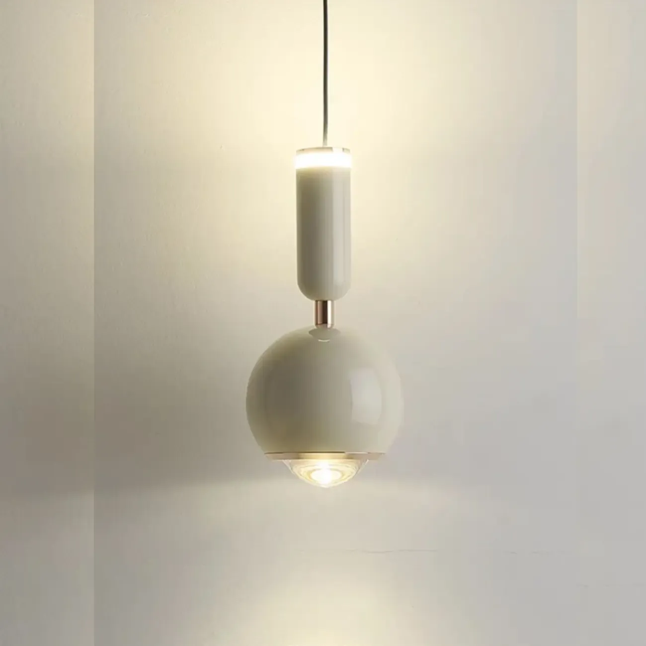 2-Light Dimming Modern Acrylic Globe Pendant Light Image - 9