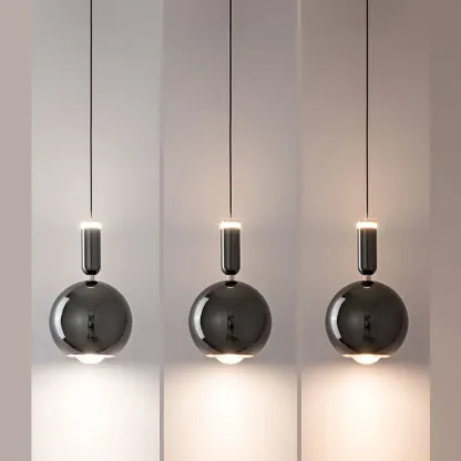 2-Light Dimming Modern Acrylic Globe Pendant Light Image - 17