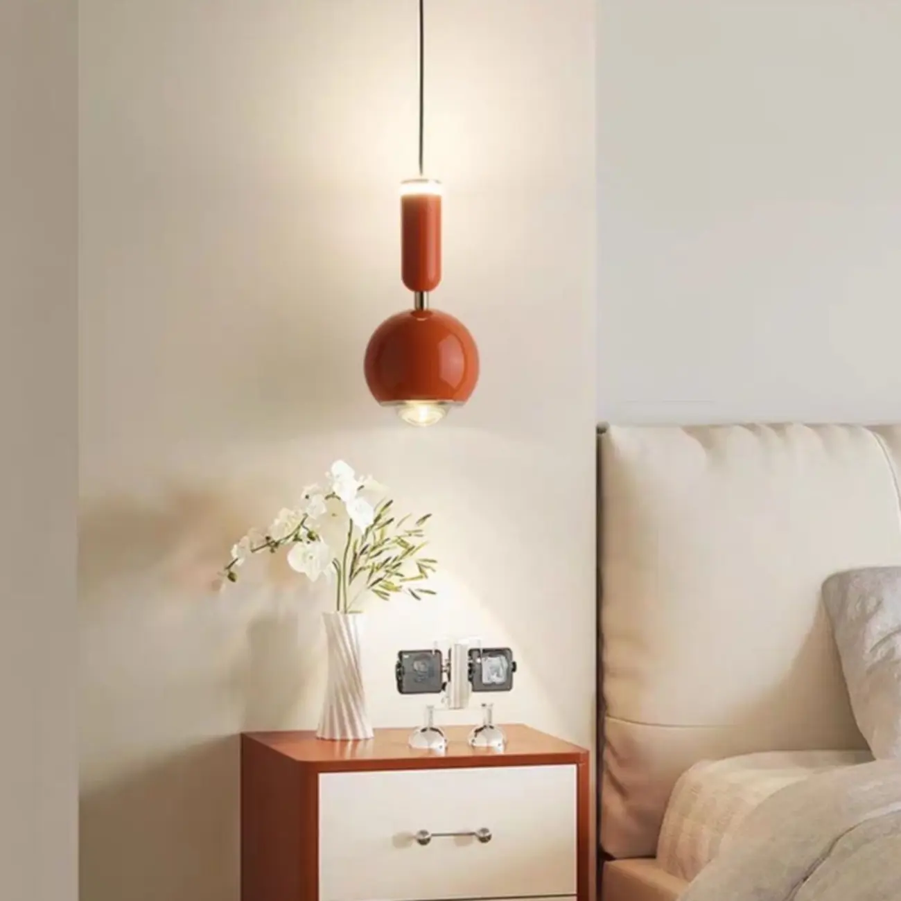 2-Light Dimming Modern Acrylic Globe Pendant Light Image - 22 | homeyfad