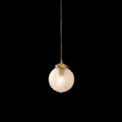 Elegant Glass Globe Pendant Light Adjustable Length for Kitchen Image - 6