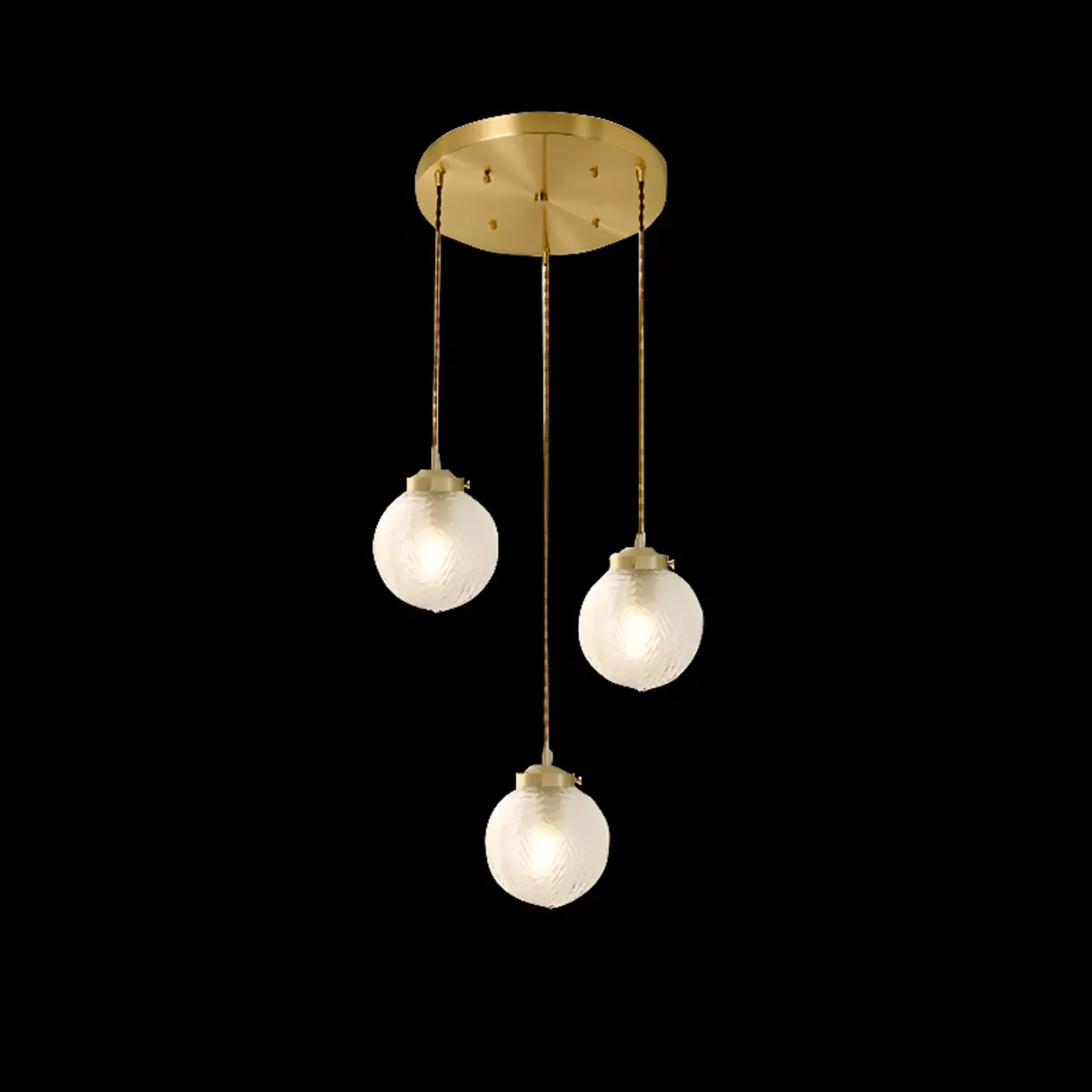 Elegant Glass Globe Pendant Light Adjustable Length for Kitchen Image - 7