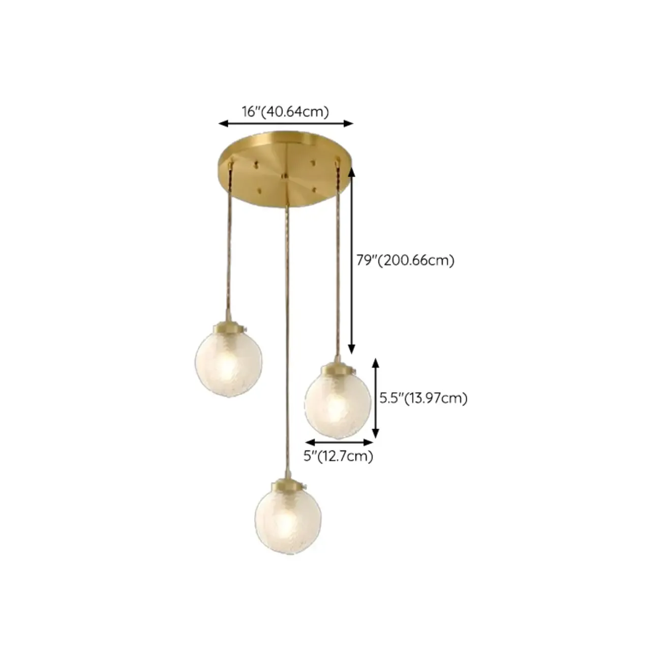 Elegant Glass Globe Pendant Light Adjustable Length for Kitchen Image - 14