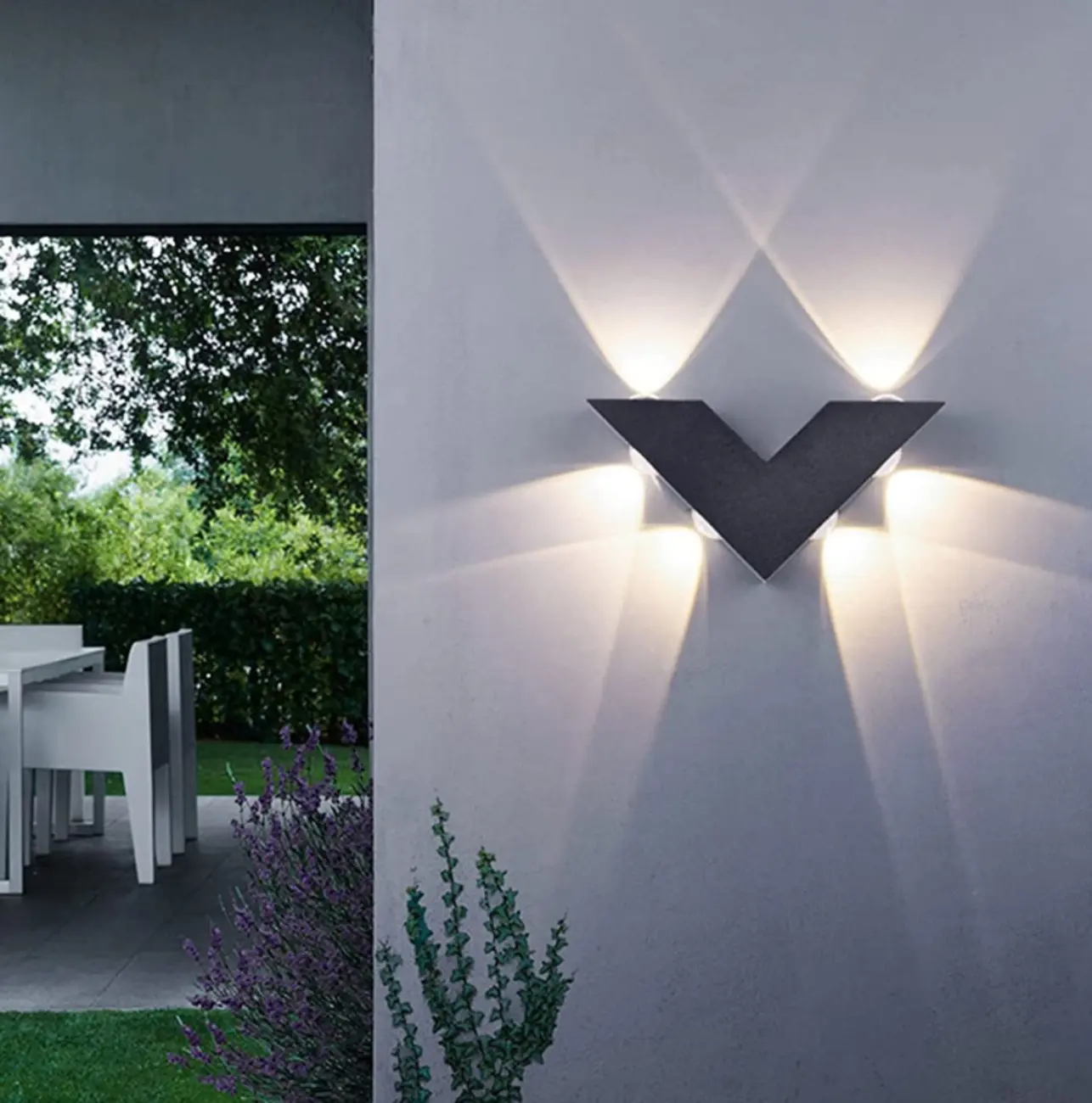 Geometric Metal Multi-Way LED Wall Sconce Image - 1 | homeyfad