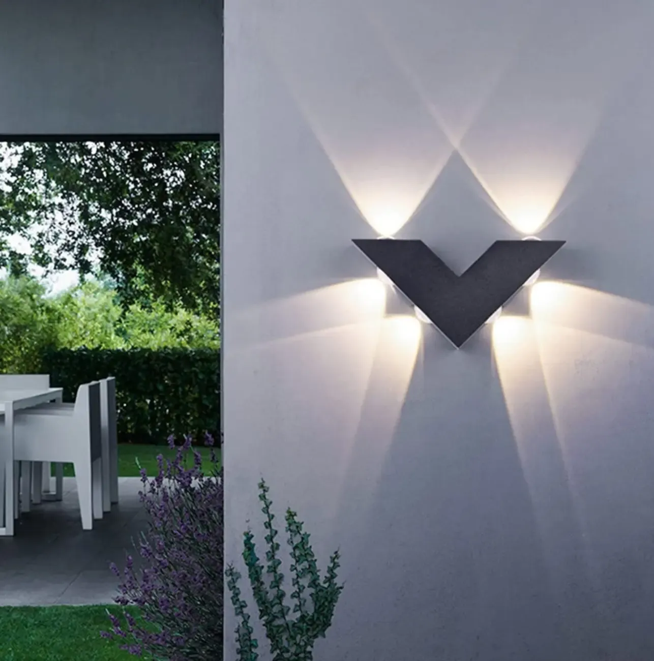Geometric Metal Multi-Way LED Wall Sconce Image - 1