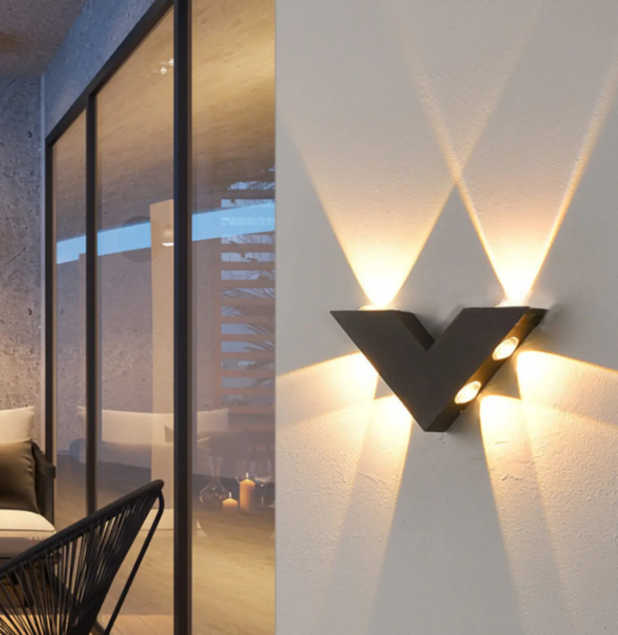 Geometric Metal Multi-Way LED Wall Sconce Image - 2 | homeyfad