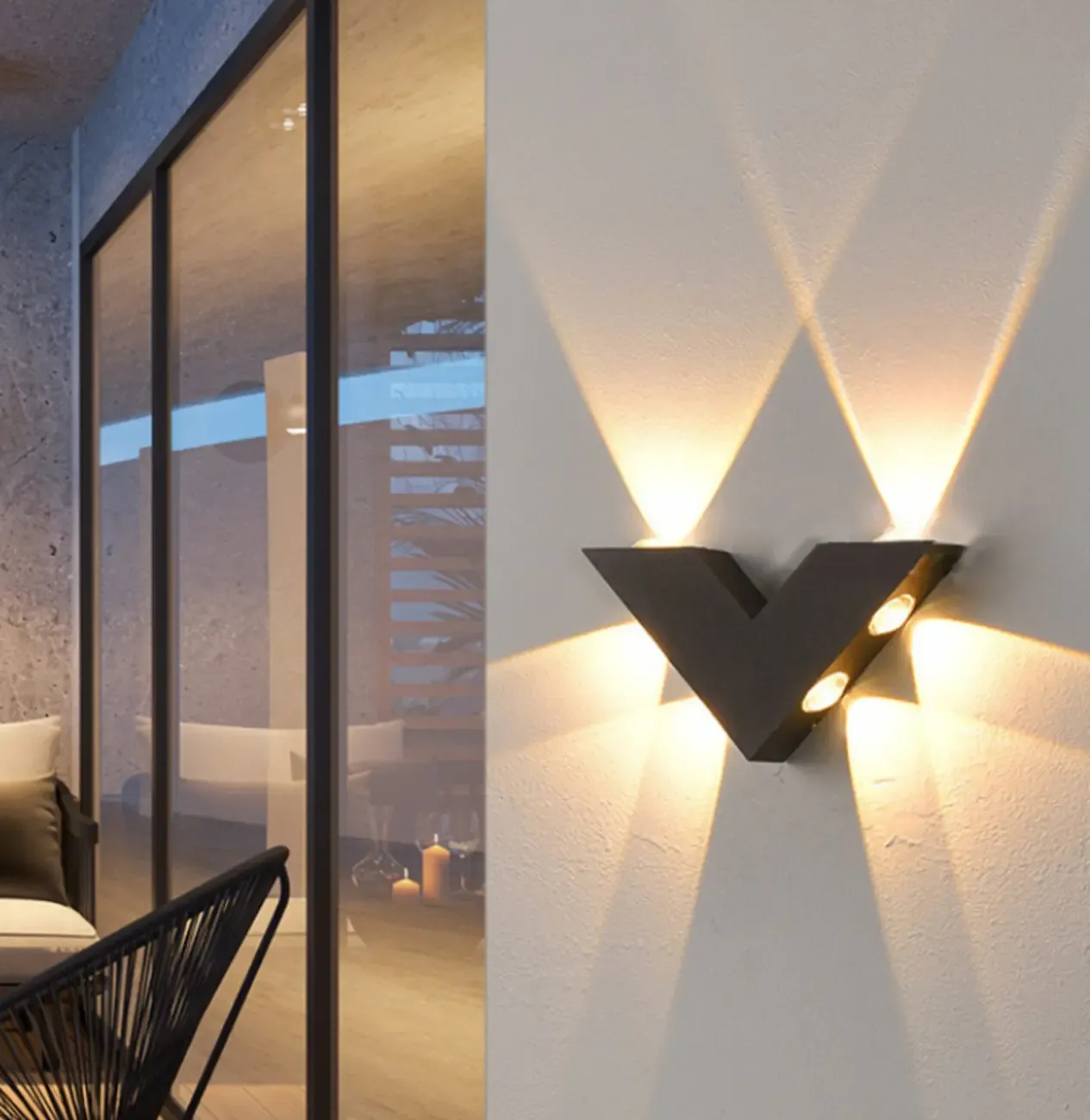 Geometric Metal Multi-Way LED Wall Sconce Image - 2