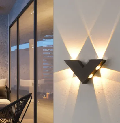 Geometric Metal Multi-Way LED Wall Sconce Image - 2