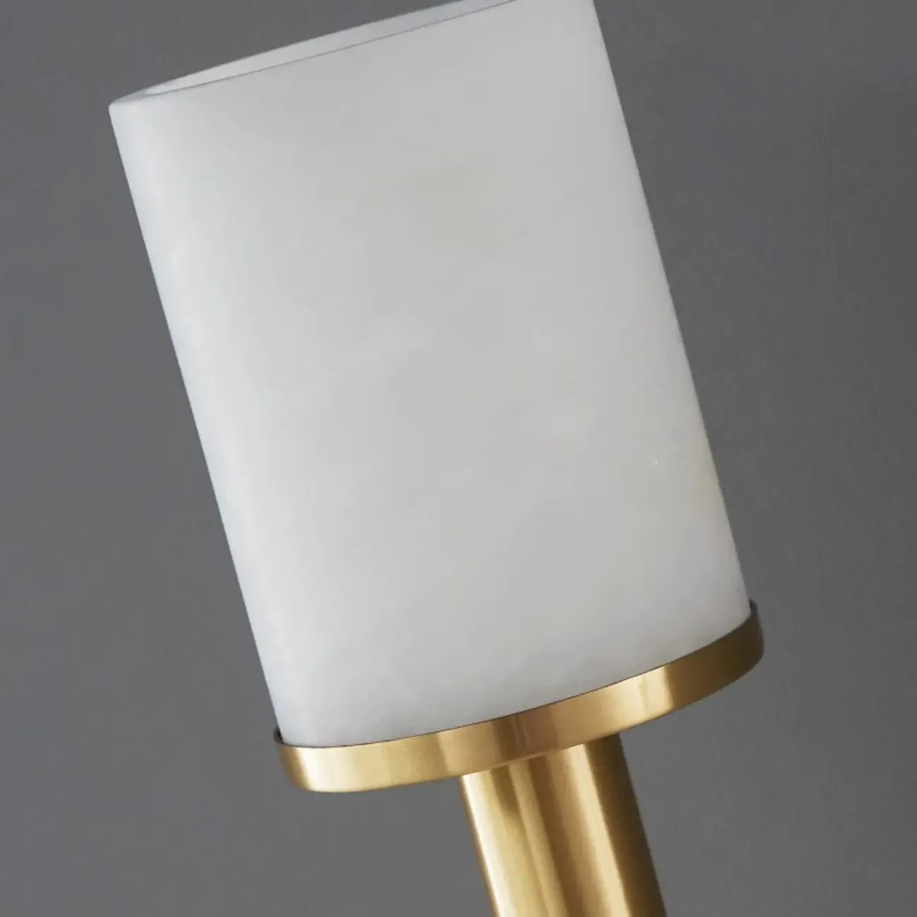 Modern Black Wall light with Sintered Stone Shade Image - 9