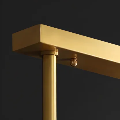 Glamorous Golden Square Crystal Island Pendant Light