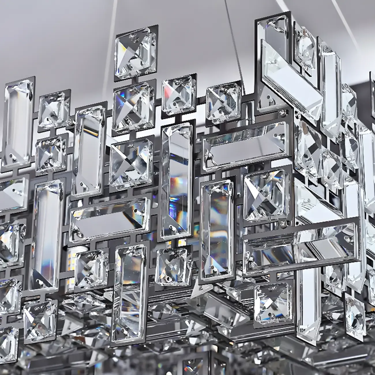 Modern Crystal 3-Gear Dimming LED Island Light for Kitchen Image - 9