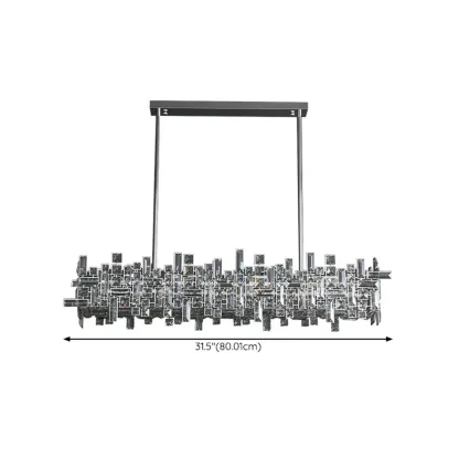 Modern Crystal 3-Gear Dimming LED Island Light for Kitchen #size