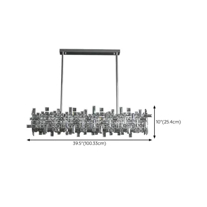 Modern Crystal 3-Gear Dimming LED Island Light for Kitchen Image - 11