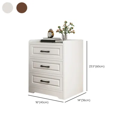Small Wooden 1-Drawer Open Storage Nightstand Nut-Brown Image - 11