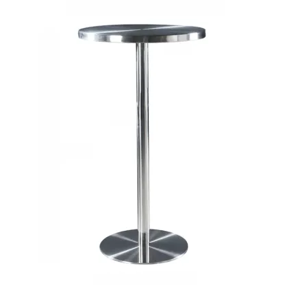 Modern Silver Stainless Steel Bar Tables Image - 9