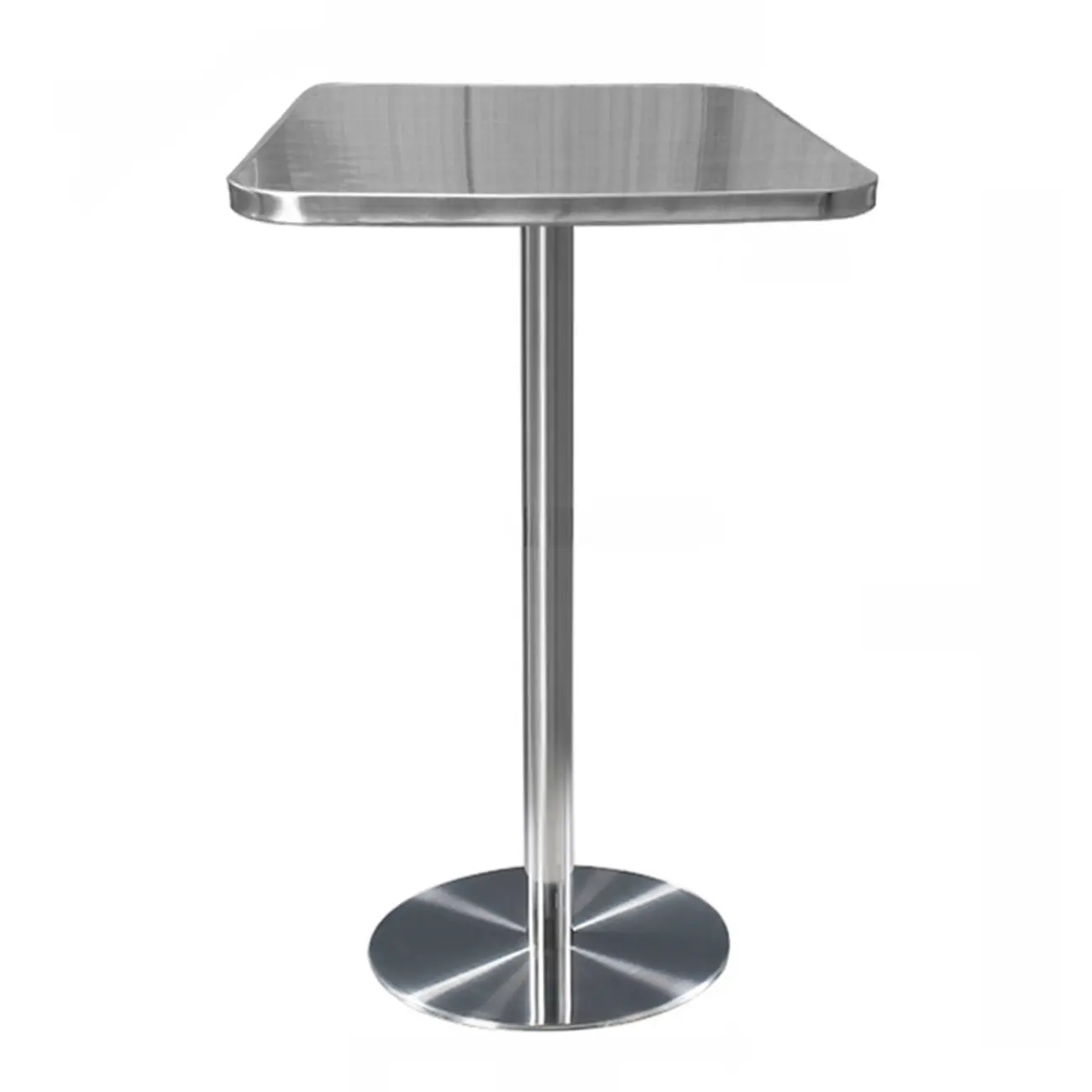 Modern Silver Stainless Steel Bar Tables Image - 8 | homeyfad