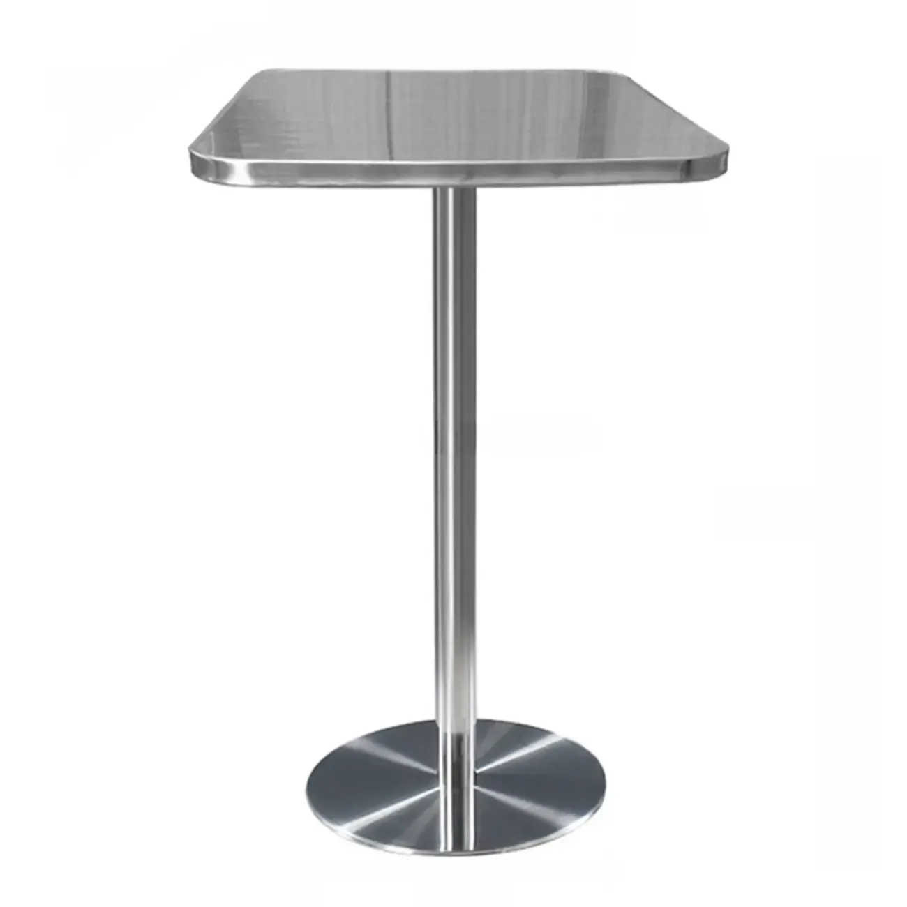 Modern Silver Stainless Steel Bar Tables Image - 10