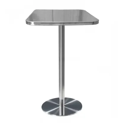 Modern Silver Stainless Steel Bar Tables Image - 10