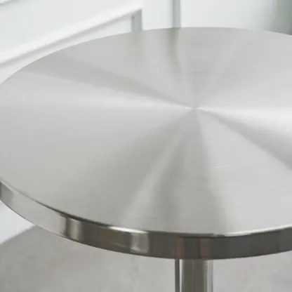 Modern Silver Stainless Steel Bar Tables Image - 7