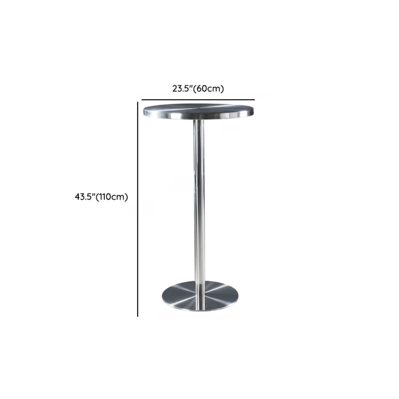 Modern Silver Stainless Steel Bar Tables #size | homeyfad
