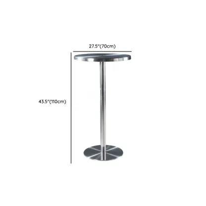Modern Silver Stainless Steel Bar Tables Image - 13