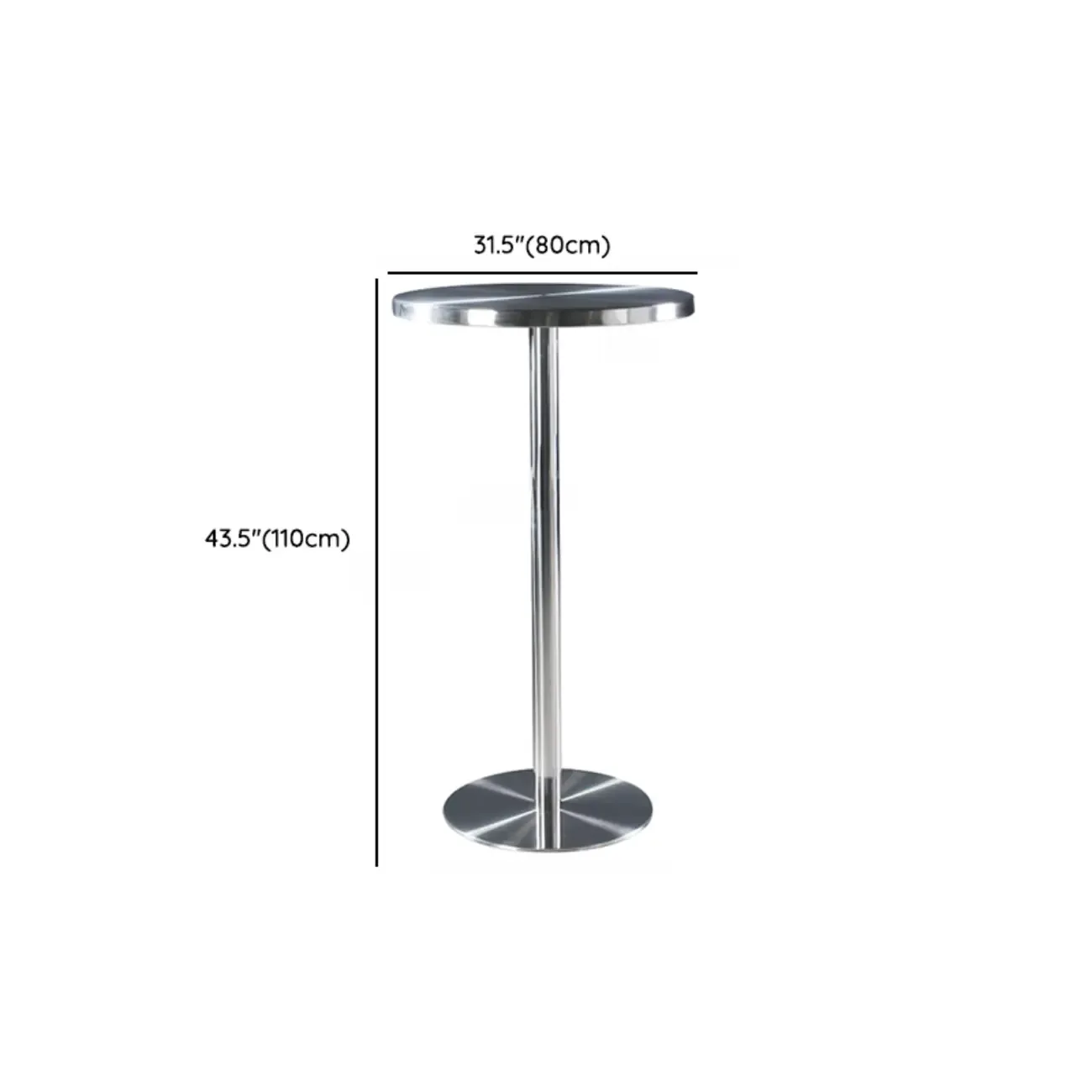 Modern Silver Stainless Steel Bar Tables Image - 15
