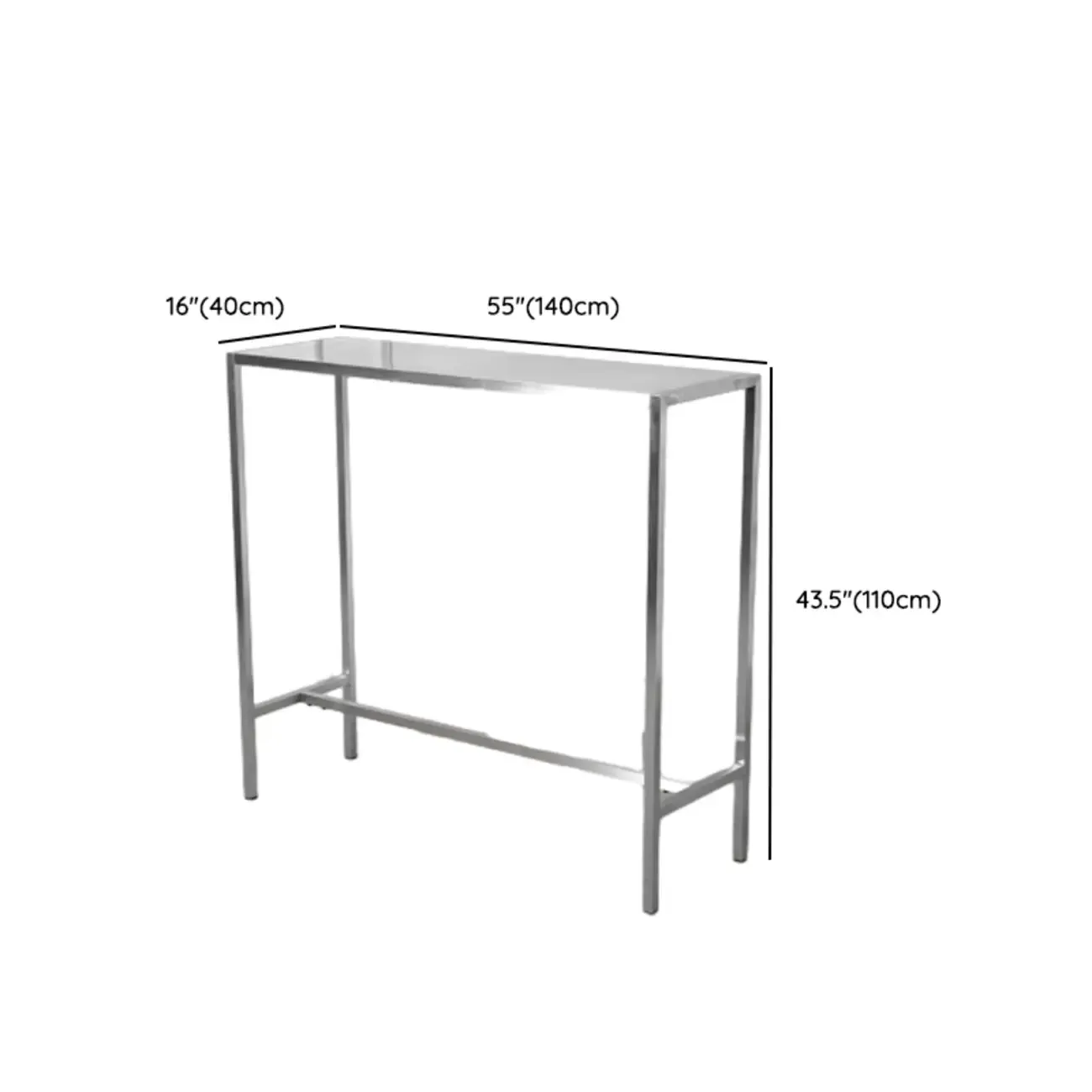 Modern Silver Stainless Steel Bar Tables Image - 18