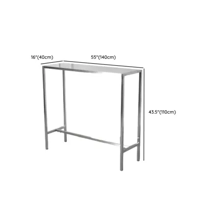 Modern Silver Stainless Steel Bar Tables Image - 18