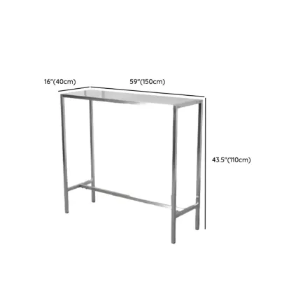 Modern Silver Stainless Steel Bar Tables Image - 19
