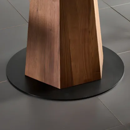 Traditional Pine Solid Wood Round Dining Table Image - 4