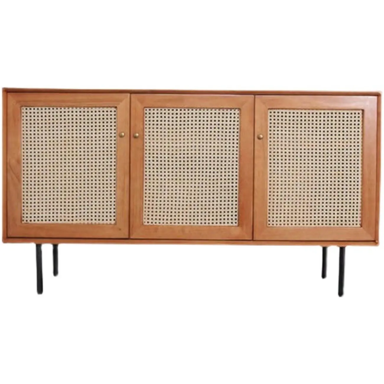 Vintage Wooden Woven Parlor Cabinet for Living Room Decor Image - 6 | homeyfad