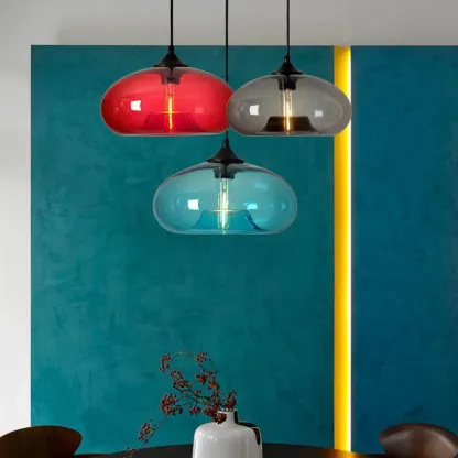 Modern Glass Hanging Pendant Light for Kitchen island  Image - 2