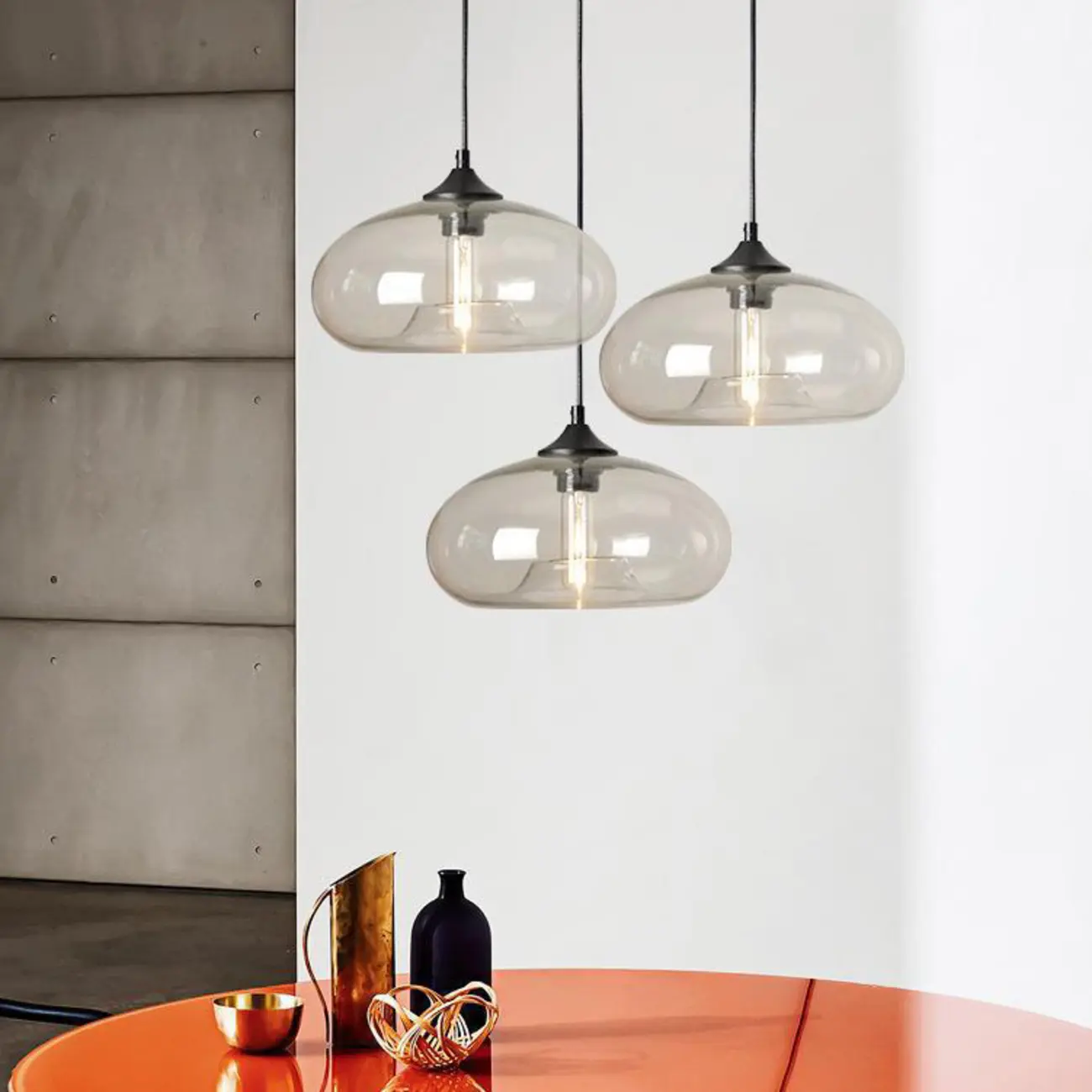 Modern Glass Hanging Pendant Light for Kitchen island  Image - 3 | homeyfad